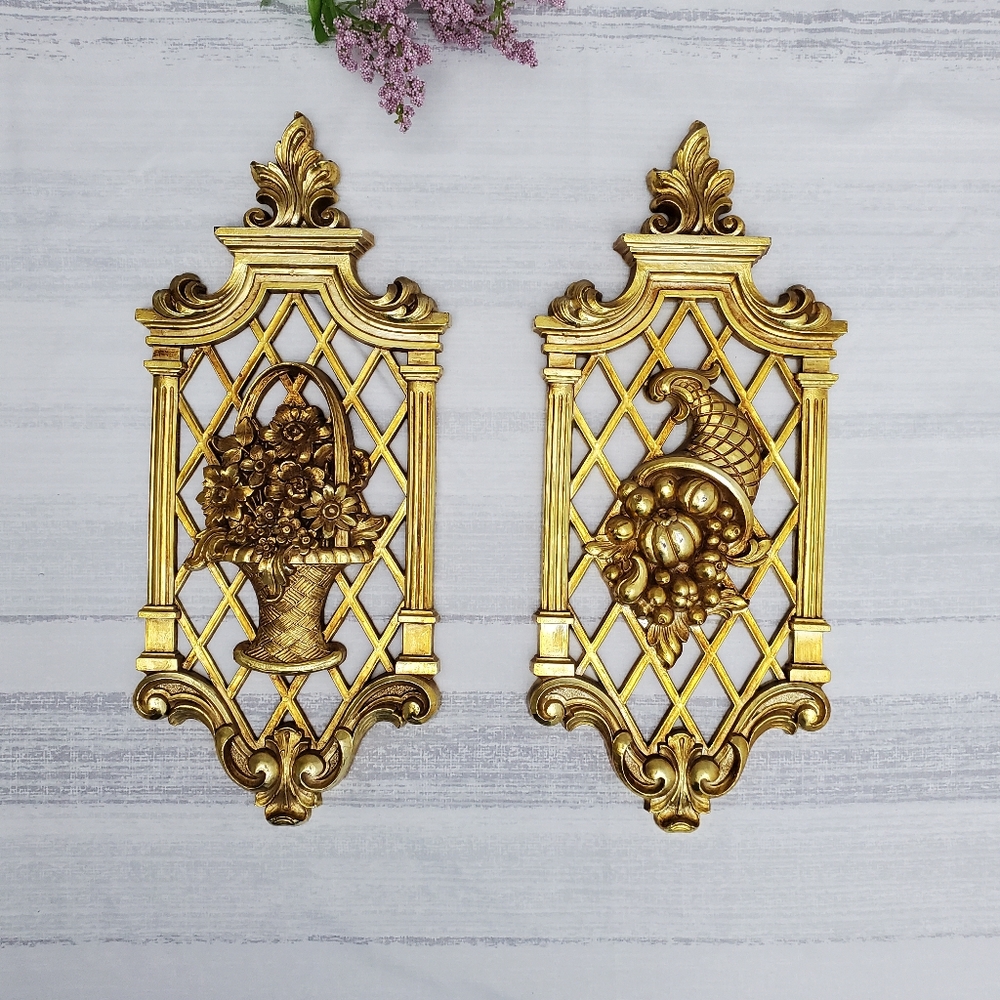 Vtg HOMCO Syroco Wall Decor - B